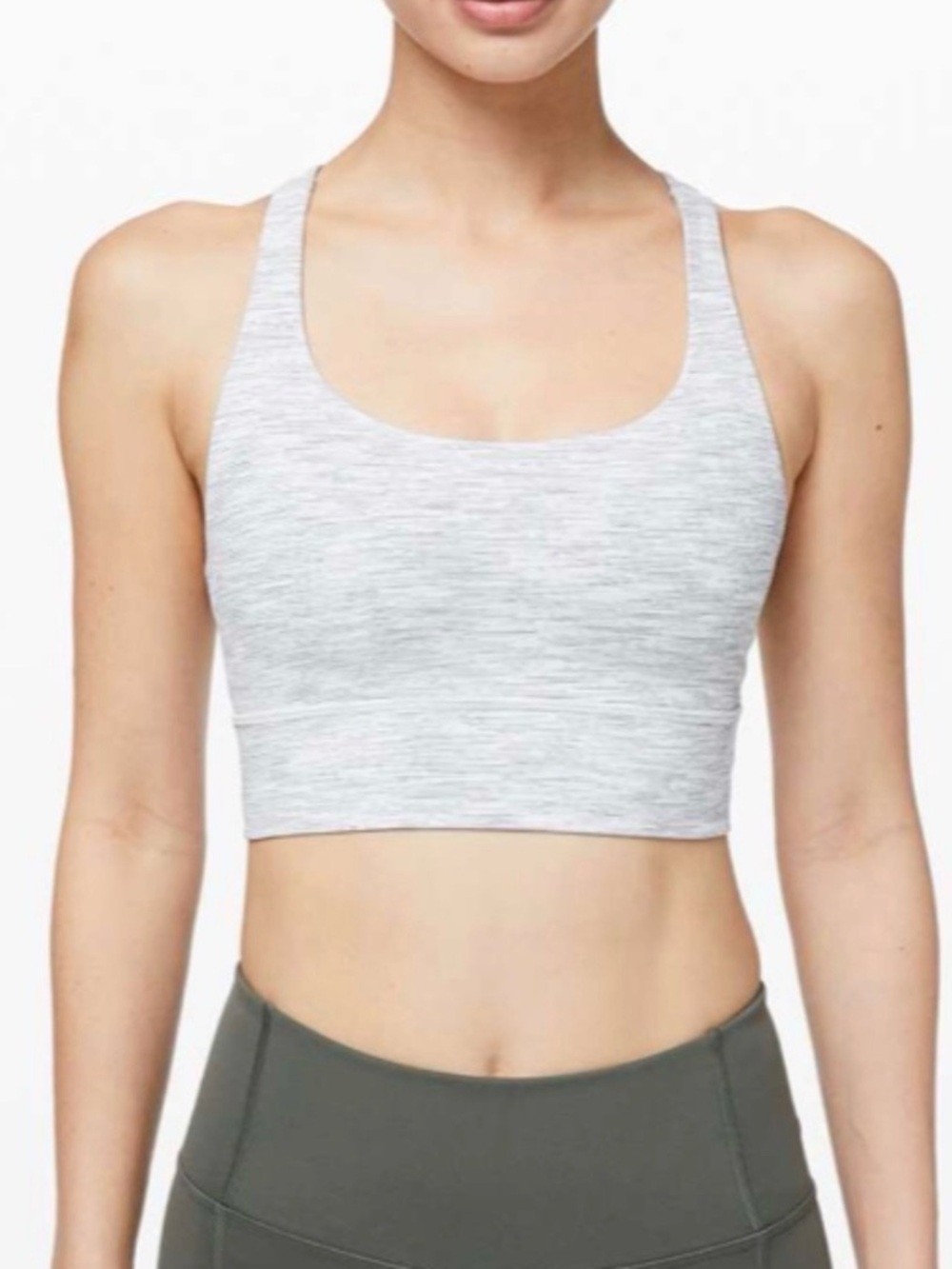 Lululemon Energy Grey Long Line Sports Bra